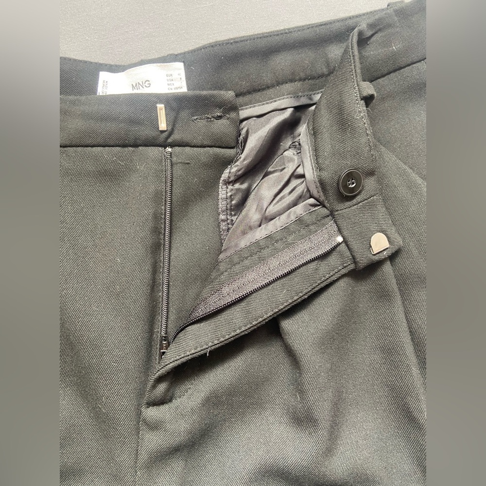 MANGO Black Pleated Tapered Trouser 8 - Picture 5 of 5